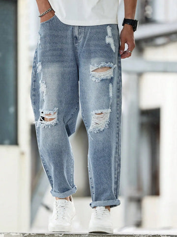 Sant'Elite Blue Ripped Denim
