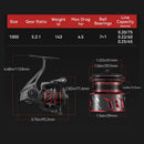 KastKing Black Valiant Eagle II Spin Finesse System Spinning Reel 4.5KG Max Drag 7BB+1RB 5.2:1 Gear Ratio143g  Fishing Reel