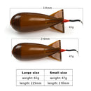 TOLU Fishing Rocket Feeder Large Small Spod Bomb Float Lure Bait Holder 2 Size Pellet Rockets Feeders Position Gear Accessories