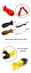 TOLU Fishing Rocket Feeder Large Small Spod Bomb Float Lure Bait Holder 2 Size Pellet Rockets Feeders Position Gear Accessories