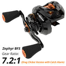 KastKing Zephyr Bait Finesse System BFS Baitcasting Fishing Reel  4.5KG 7 Ball Bearings 7.2:1 Gear Ratio Carbon Fishing Coil