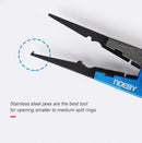 NOEBY Stainless Steel Fishing Pliers Multifunctional Split Ring Remove Hooks Tool Cutting Line Pliers for Sea Fishing Tackles