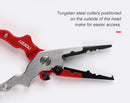 NOEBY Stainless Steel Fishing Pliers Multifunctional Split Ring Remove Hooks Tool Cutting Line Pliers for Sea Fishing Tackles