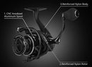 KastKing Zephyr Light Weight Spinning Fishing Reel 7+1Ball Bearings 10 kg Drag Carbon Fiber Drag for Bass Saltwater Fishing Coil