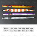 TOLU 150g-500g Fast Sinking Jigging Fishing Lure Laser Paper Coating Luminous Jig Lure Sea Fishing Trolling Jigging