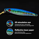 TOLU NEW 3D Printed Eyes Fast Sinking Metal Jig Lure 20g 30g 40g Saltwater Shore Casting Fishing Lure Vertical Metal Jig
