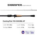 PURELURE SHARPEN Soft Lure Long Spinning and Casting XF/MF Action Rods FUJI Components Bass Pike Rod Fishing Rod Spinning Reel