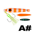 TOLU 2024 New 40g 60g 80g 100g Flat Slow Sinking Hard Metal Jigs Japan Laser Skin Tuna Fishing Jig Lure Saltwater With Hooks