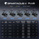 KastKing Spartacus II Plus Spinning Reel IPX5 Waterproof 10KG Max Drag Freshwater/Saltwater Fishing Reel 7+1 Stainless Bearings