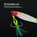 TOLU NEW 3D Printed Eyes Fast Sinking Metal Jig Lure 20g 30g 40g Saltwater Shore Casting Fishing Lure Vertical Metal Jig
