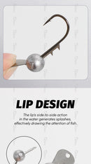 2025 NEW Design Jig Head Hook With Metal Lip 3.5g/5g/7g/10g 10pcs/pack Enhanced Bait Action for Bass And Soft Worm Fishing