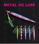 TOLU 2024 New 40g/60g/80g Fast Sinking Jigging Fishing Lure Laser Paper Coating Luminous Jig Lure Sea Fishing Trolling Jigging