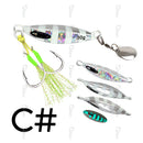 TOLU 2024 Spin Tail Metal Jig Fishing Lure 20g 30g 40g 60g Spinner Shad Metal Vib Casting Shore Jig Bait Copper Blade Spoon Bass