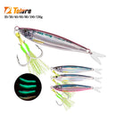TOLU 2024 NEW 3D Printed Fast Sinking Metal Jig Lure 20g-130g With Spool Saltwater Shore Casting Fishing Lure Vertical Metal Jig