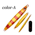 TOLU NEW Slow Sinking Metal Jig 5 Colors 3D Eyes 60g-200g Long Casting Slow Sinking Fall Jigs Saltwater Deepsea Fishing Lure