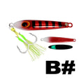 TOLU 2024 New 40g 60g 80g 100g Flat Slow Sinking Hard Metal Jigs Japan Laser Skin Tuna Fishing Jig Lure Saltwater With Hooks
