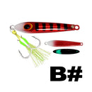 TOLU 2024 New 40g 60g 80g 100g Flat Slow Sinking Hard Metal Jigs Japan Laser Skin Tuna Fishing Jig Lure Saltwater With Hooks