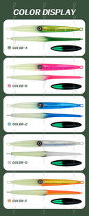 TL 60g80g100g200g300g400g500g720g Deep Sea Metal Jig Fishing Jigbait Spoon Baits Jig Lure Pencil Fast Sinking Fishing Tackle