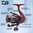 2025 Original DAIWA Fishing Spinning Reel FUEGO CS LT 1000-6000 Fishing Reels 5KG/10KG/12KG Power 5.3:1/6.2:1 Seawater Reels