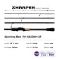 PURELURE SHARPEN Soft Lure Long Spinning and Casting XF/MF Action Rods FUJI Components Bass Pike Rod Fishing Rod Spinning Reel