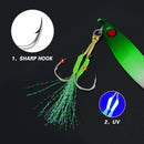 TOLU NEW 3D Printed Eyes Fast Sinking Metal Jig Lure 20g 30g 40g Saltwater Shore Casting Fishing Lure Vertical Metal Jig