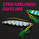 TOLU New 30g/40g/60g/80g Fast Sinking Jigging Fishing Lure Laser Paper Coating Luminous Jig Lure Sea Fishing Trolling Jigging