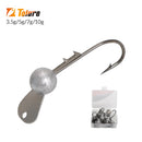 2025 NEW Design Jig Head Hook With Metal Lip 3.5g/5g/7g/10g 10pcs/pack Enhanced Bait Action for Bass And Soft Worm Fishing