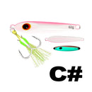 TOLU 2024 New 40g 60g 80g 100g Flat Slow Sinking Hard Metal Jigs Japan Laser Skin Tuna Fishing Jig Lure Saltwater With Hooks