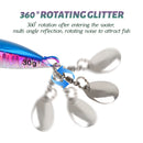 TOLU 2024 Spin Tail Metal Jig Fishing Lure 20g 30g 40g 60g Spinner Shad Metal Vib Casting Shore Jig Bait Copper Blade Spoon Bass