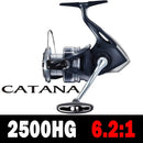 SHIMANO CATANA Spinning Fishing Reel 3+1BB Metal Spool G-Free Body and Propulsion Line Management System