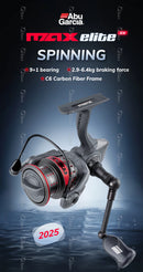 ABU GARCIA MAX Elite Spinning Fishing Reel 6.2:1 9+1BB Max drag 2.9-6.4KG Zenon Series V-TYPE Turret C6 Carbon Fiber Frame