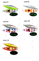 TOLU Slow Bee Slow pitch jig 30g 40g 60g 80g 100g 120g Shore Casting Jigging Spoon Lure Glow Saltwater Fishing Lure WIth Hook