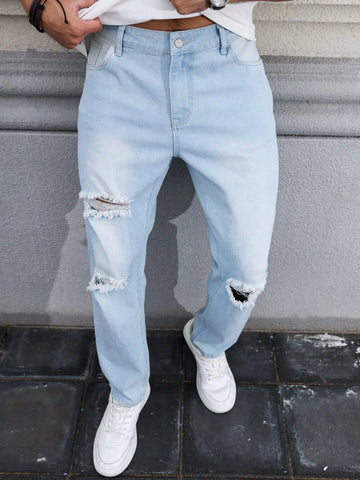 Sant'Elite Light Blue Ripped Jeans