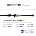 PURELURE SHARPEN Soft Lure Long Spinning and Casting XF/MF Action Rods FUJI Components Bass Pike Rod Fishing Rod Spinning Reel