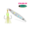 TOLU New 30g/40g/60g/80g Fast Sinking Jigging Fishing Lure Laser Paper Coating Luminous Jig Lure Sea Fishing Trolling Jigging
