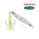 TOLU New 30g/40g/60g/80g Fast Sinking Jigging Fishing Lure Laser Paper Coating Luminous Jig Lure Sea Fishing Trolling Jigging