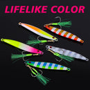 TOLU New 30g/40g/60g/80g Fast Sinking Jigging Fishing Lure Laser Paper Coating Luminous Jig Lure Sea Fishing Trolling Jigging