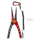 NOEBY Stainless Steel Fishing Pliers Multifunctional Split Ring Remove Hooks Tool Cutting Line Pliers for Sea Fishing Tackles