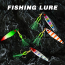 TOLU NEW 3D Printed Eyes Fast Sinking Metal Jig Lure 20g 30g 40g Saltwater Shore Casting Fishing Lure Vertical Metal Jig