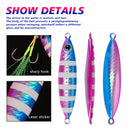 TOLU New 30g/40g/60g/80g Fast Sinking Jigging Fishing Lure Laser Paper Coating Luminous Jig Lure Sea Fishing Trolling Jigging