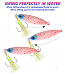 TOLU New 30g/40g/60g/80g Fast Sinking Jigging Fishing Lure Laser Paper Coating Luminous Jig Lure Sea Fishing Trolling Jigging