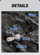 2025 NEW Design Jig Head Hook With Metal Lip 3.5g/5g/7g/10g 10pcs/pack Enhanced Bait Action for Bass And Soft Worm Fishing