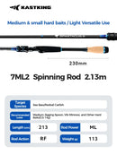 KastKing Spartacus III Rod 102g Carbon Spinning Casting Fishing Rod Lure Weight FUJI F+SIC Guide Rings 1.98/2.13/2.28/2.43m Rods