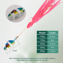 TOLU 100g150g200g250g300g Kabura Bullet Metal Jig Head Squid Assist Hooks Sinking Jigging Lure Bottomship Inchiku Tenya Jig