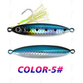 TOLU New 30g/40g/60g/80g Fast Sinking Jigging Fishing Lure Laser Paper Coating Luminous Jig Lure Sea Fishing Trolling Jigging