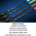 Original Abu garcia Rainbow Fishing Rod 4 colors 2 parts Lure Fishing Rod