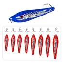 TOLU Big Spoon lure 10/13/16.5/18.1cm Fishing Shaped Metal Sequin Bait Deep Sea Fishing Trolling Boat Jig Lure Trout Bass