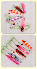 TOLU 2024 New 40g 60g 80g 100g Flat Slow Sinking Hard Metal Jigs Japan Laser Skin Tuna Fishing Jig Lure Saltwater With Hooks