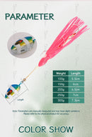 TOLU 100g150g200g250g300g Kabura Bullet Metal Jig Head Squid Assist Hooks Sinking Jigging Lure Bottomship Inchiku Tenya Jig