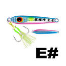 TOLU 2024 New 40g 60g 80g 100g Flat Slow Sinking Hard Metal Jigs Japan Laser Skin Tuna Fishing Jig Lure Saltwater With Hooks